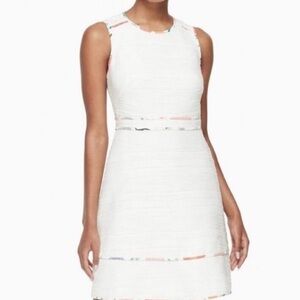Kate Spade Cream Sheath Dress Scoop Neck Sleeveless